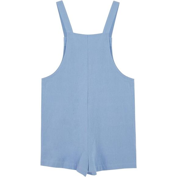 Girl's Short Sky Blue Overall with Pockets Sz 120/5T - Picture 3 of 5